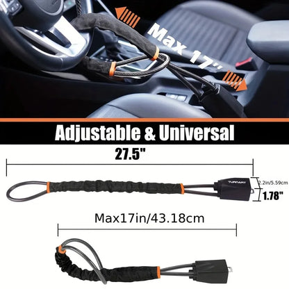 Universal Anti-theft Device Car Steering Wheel Lock Safety Belt Buckle Lock Steel Cable Lock Steel Wire Rope Lock Car Security