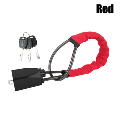Universal Anti-theft Device Car Steering Wheel Lock Safety Belt Buckle Lock Steel Cable Lock Steel Wire Rope Lock Car Security